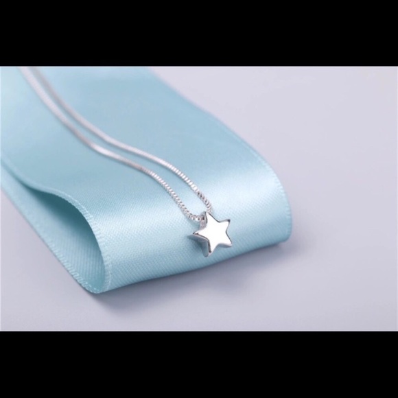 1 LEFT! Sterling Silver 925 Star Necklace - Picture 3 of 3